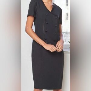 CHANEL Navy Blue Short Sleeve Dress